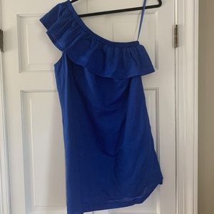 One-Shoulder J Crew Linen Shift